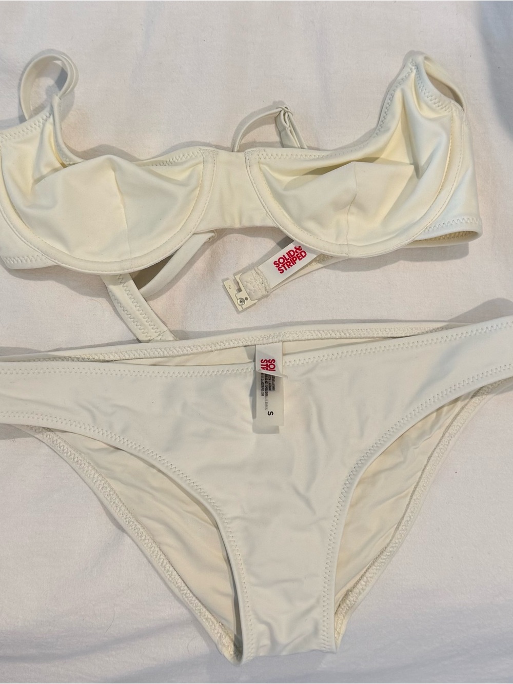SOLID & STRIPED Ivory Underwire Bikini